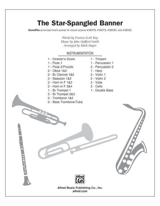 Star Spangled Banner Choral Sheet Music S/PAX