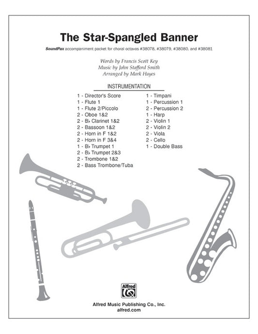 Star Spangled Banner Choral Sheet Music S/PAX