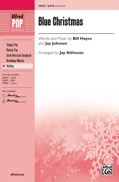 Blue Christmas SATB Choral Sheet Music