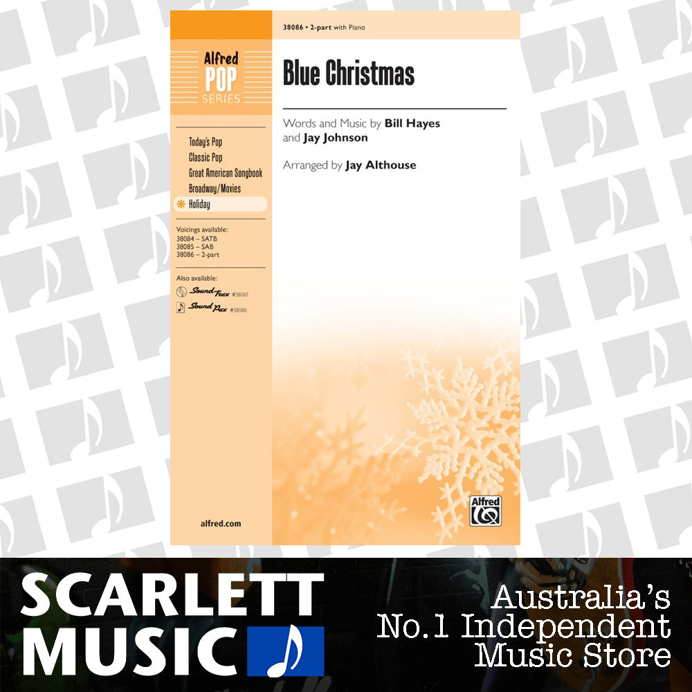 Blue Christmas Choral Sheet Music for 2 Part Treble/SA Unison — view 2