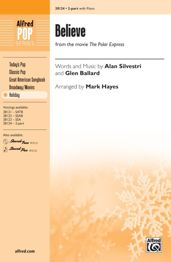 Believe SA Choral Sheet Music