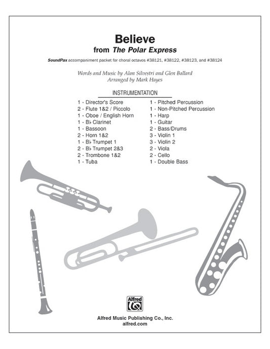 Believe S/Pax Choral Sheet Music
