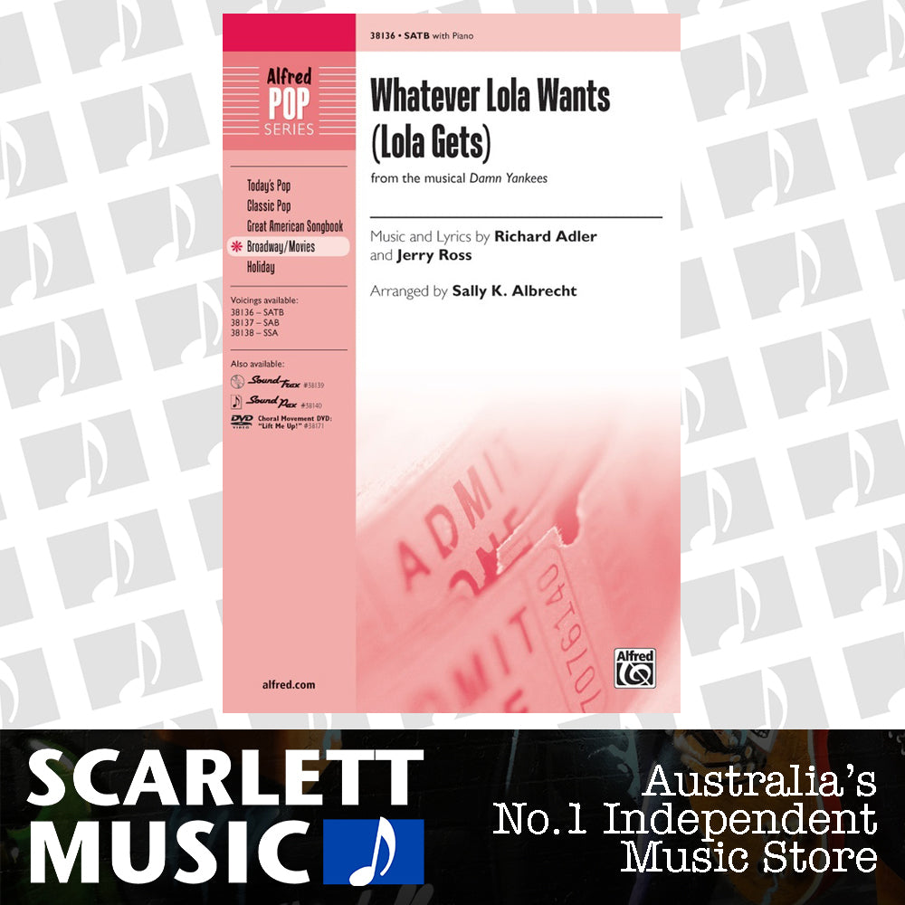 Whatever Lola Wants Lola Gets SATB Choral Sheet Music — view 2