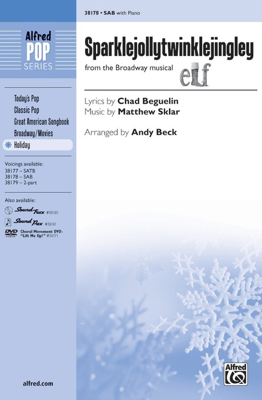 Sparklejollytwinklejingley SAB Choral Sheet Music for 3 Part Mixed