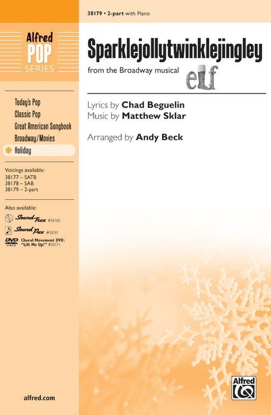 Sparklejollytwinklejingley SA Choral Sheet Music for 2 Part Treble/SA Unison