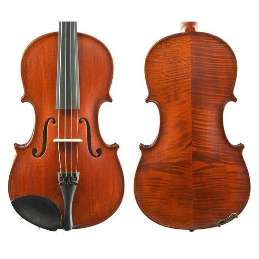 Gliga I Viola Outfit Dark Antique Finish 15.5in with Carbon Graphite Bow, Solid Spruce & Maple, Ebony Pegs, Wittner Ultralight Tailpiece
