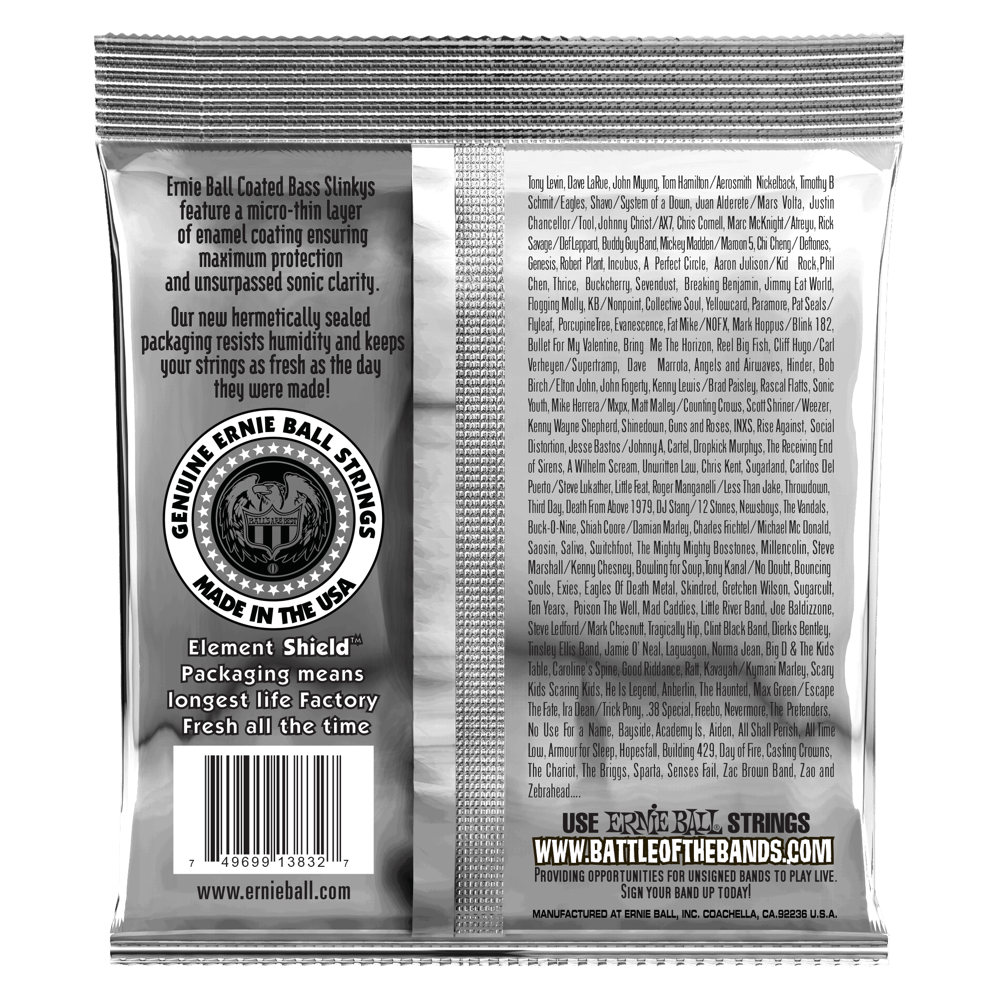Ernie Ball Regular Slinky Coated Electric Bass Strings, 50-105 Gauge — view 2