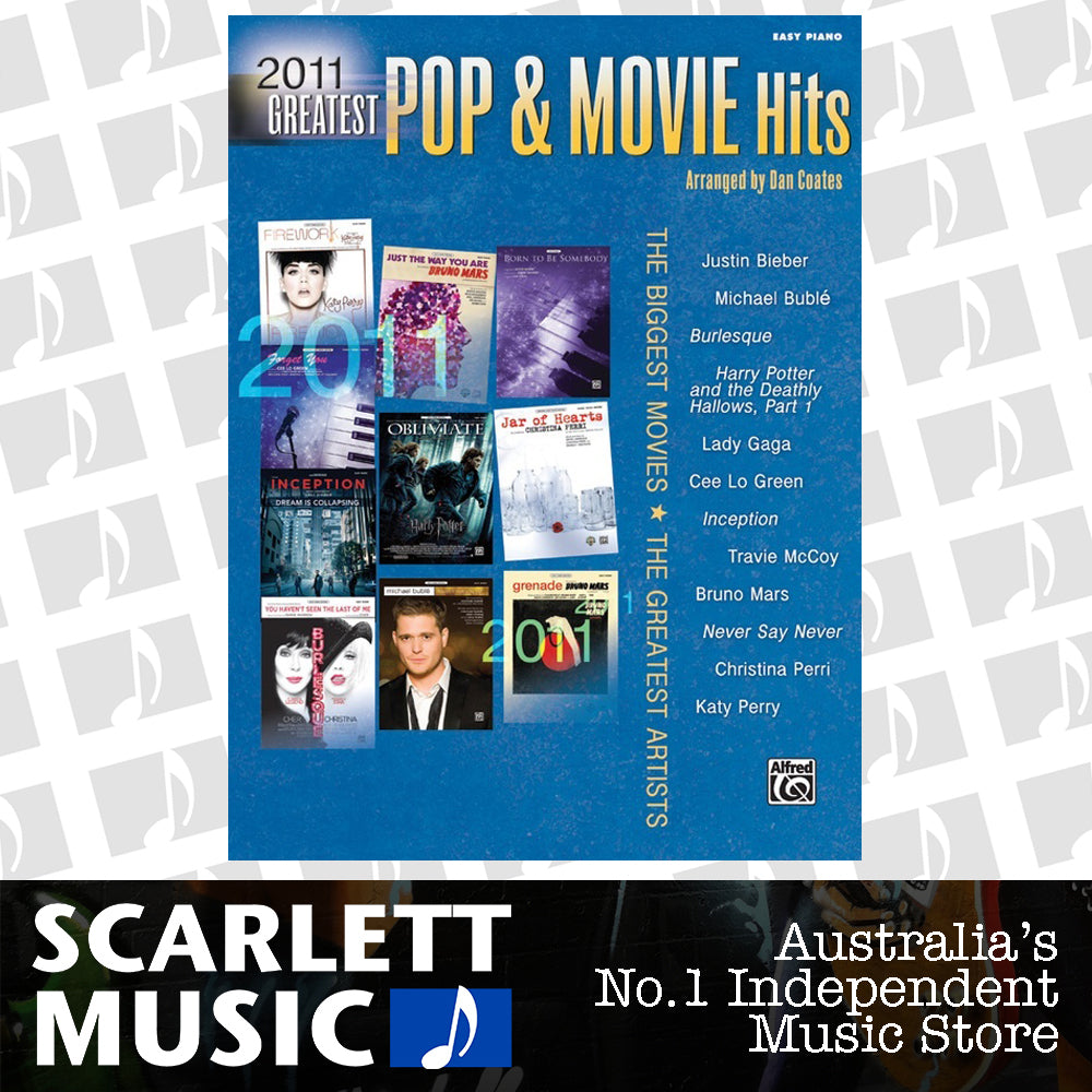 2011 Greatest Pop & Movie Hits Easy Piano Sheet Music — view 2