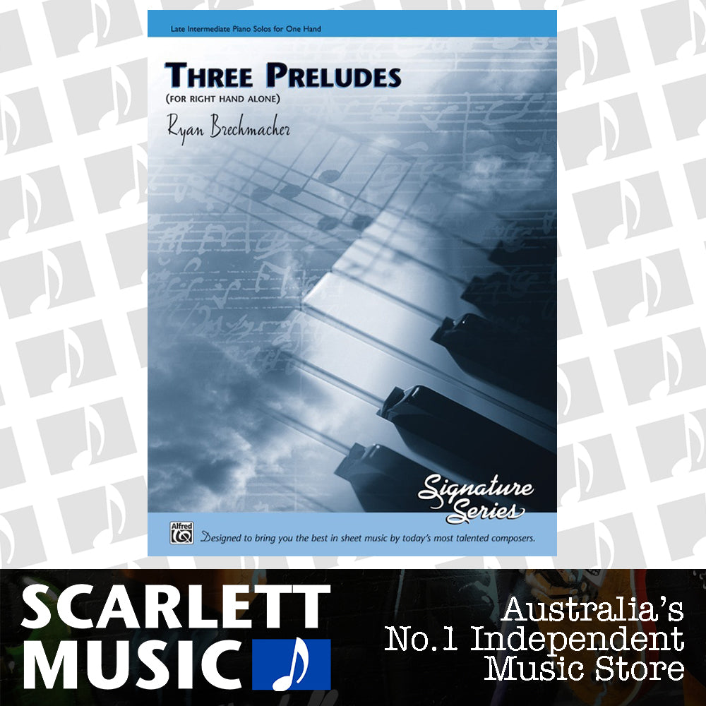 Three Preludes for Piano - Right Hand Alone Sheet Music — view 2