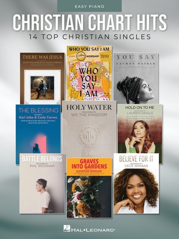 Christian Chart Hits 14 Easy Piano Arrangements with Lyrics