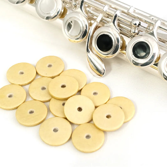 Double Bladder Flute Pad Yellow 19.5mm with 3.5mm Hole and 2.5mm Thickness