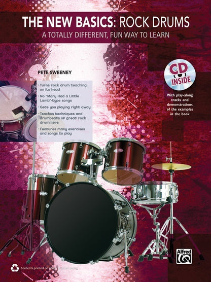New Basics Rock Drums Book with CD