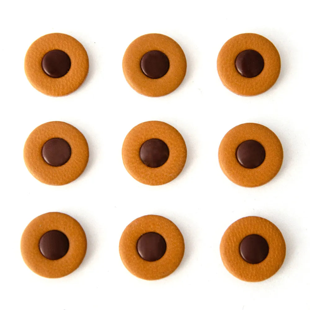 Tan Leather Sax Pad with 18.5mm Plastic Disc — view 2