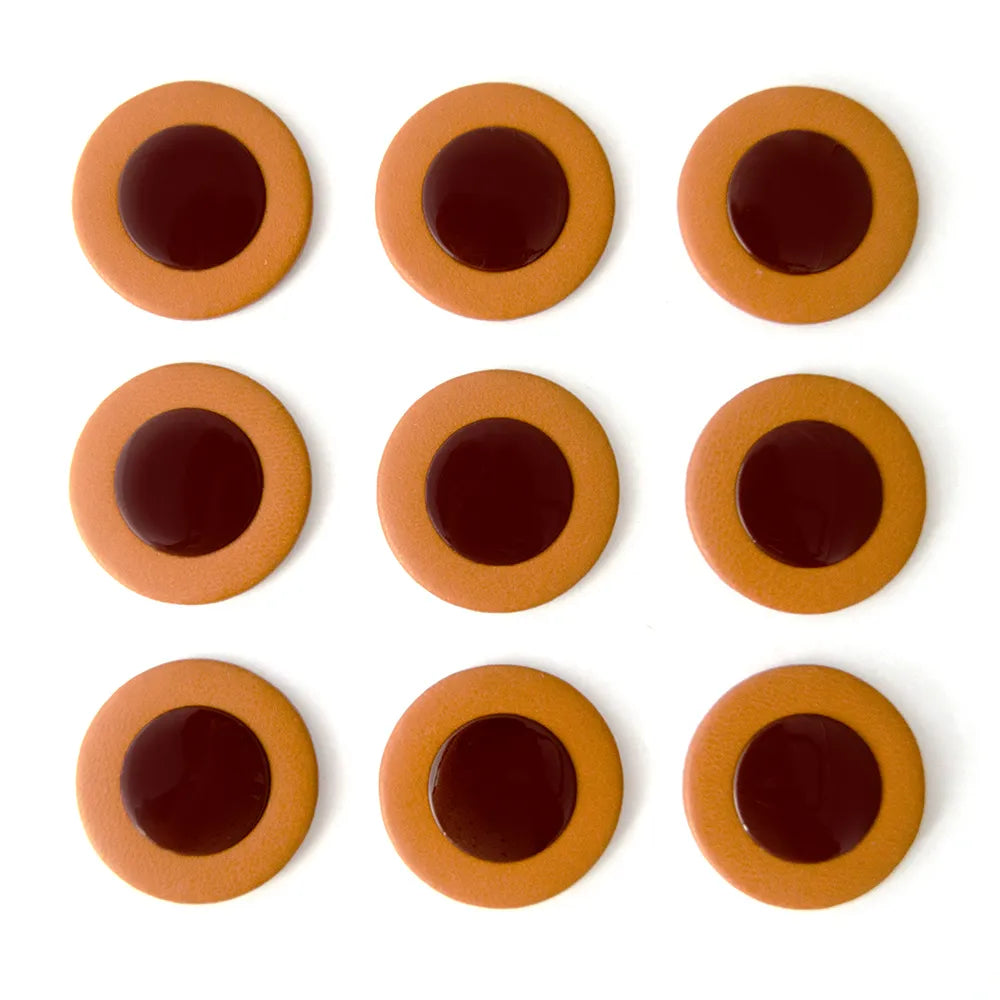 Tan Leather Sax Pad with 40.5mm Plastic Disc — view 2