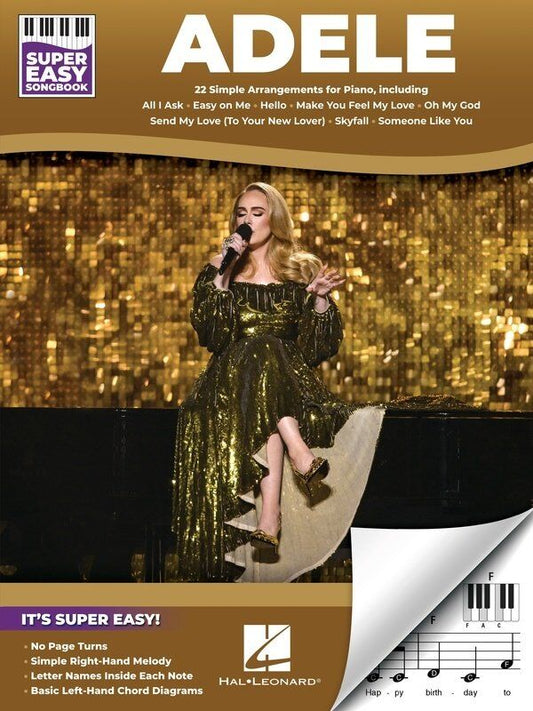 Adele Super Easy Songbook for Keyboard and Piano - 48 Pages, Hal Leonard Edition
