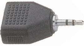 AMS 3956 3.5 Stereo Plug To 2 X 3.5 Stereo Female Was Pl5