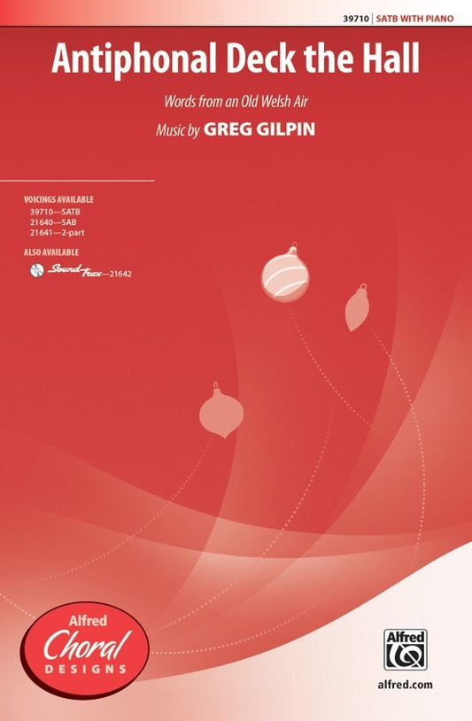Antiphonal Deck the Hall SATB Choral Sheet Music