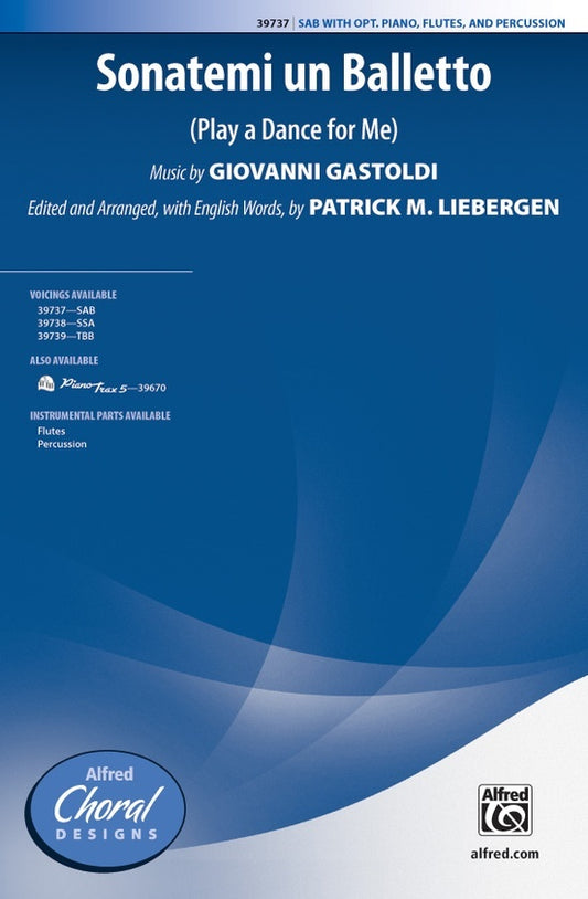 Sonatemi Un Balletto SAB Choral Sheet Music
