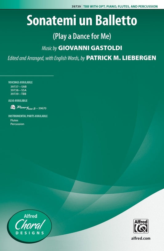 Sonatemi Un Balletto TTB Choral Sheet Music