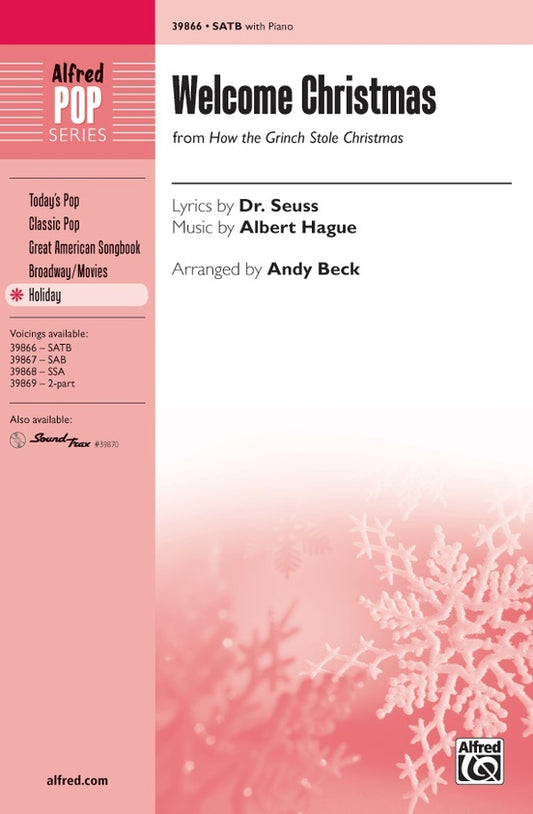 Welcome Christmas SATB Choral Sheet Music