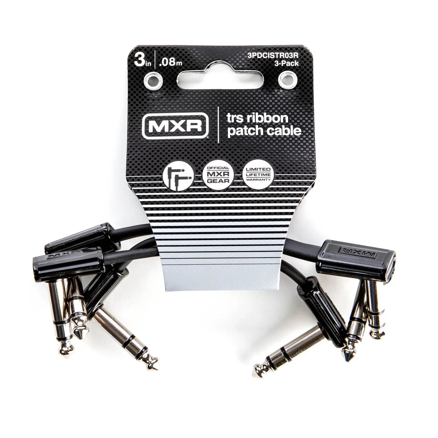 MXR Ribbon TRS Patch Cable 3 Inch - 3 Pack