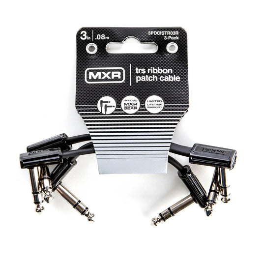 MXR Ribbon TRS Patch Cable 3 Inch - 3 Pack