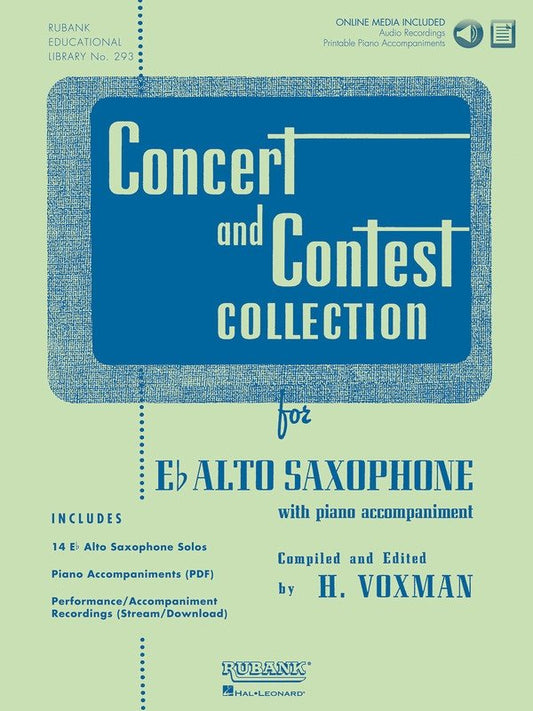 Concert and Contest Collection — Alto Saxophone, Book & CD (Rubank Publications)