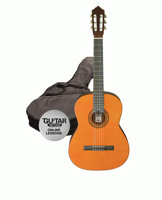 Ashton SPCG12 AM Starter Pack 1/2 Size Nylon String Guitar w/ Bag (Amber)