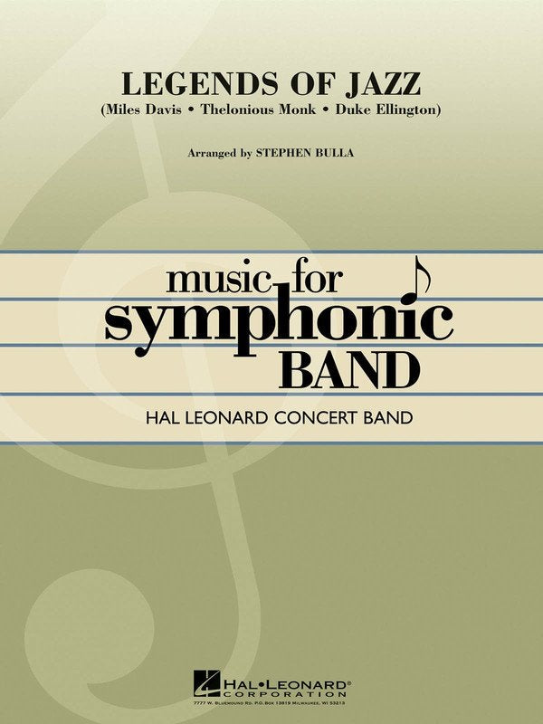 Legends of Jazz — Concert Band Grade 4 (Hal Leonard Concert Band Series)
