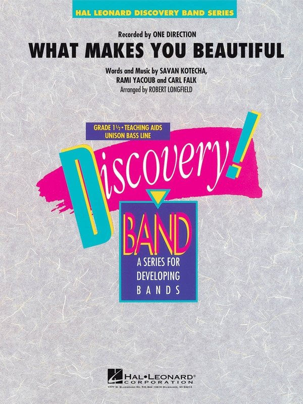 What Makes You Beautiful — Discovery Concert Band Grade 1.5, Score & Parts (Hal Leonard)