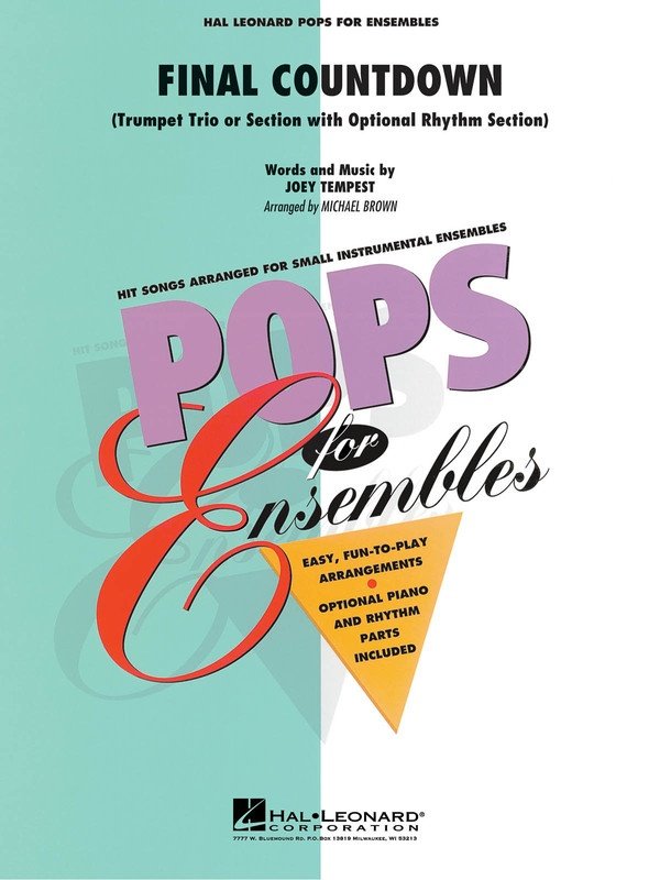 Final Countdown — Trumpet Trio, Score & Parts (Hal Leonard Pops for Ensembles)