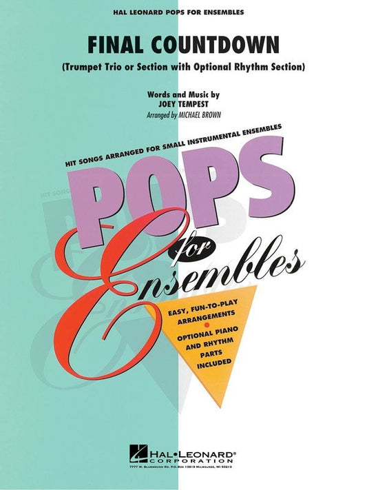 Final Countdown — Trumpet Trio, Score & Parts (Hal Leonard Pops for Ensembles)