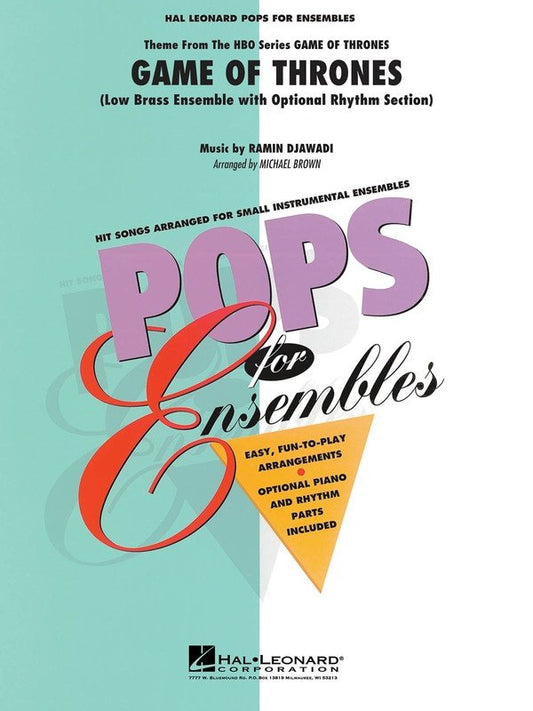 Game of Thrones Theme — Low Brass Ensemble (Hal Leonard Pops for Ensembles)