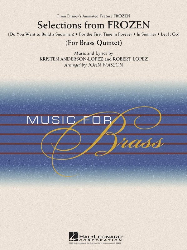 Selections from Frozen — Brass Quintet (Hal Leonard)