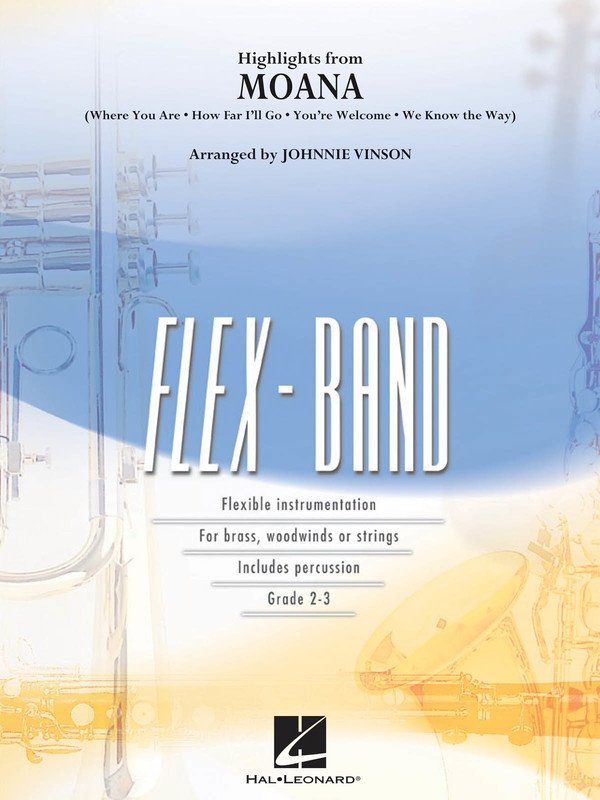 Highlights from Moana — FlexBand Grade 2-3 Score & Parts (Hal Leonard)