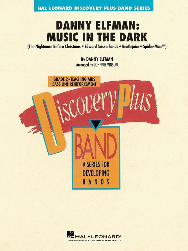 Danny Elfman: Music in the Dark — Concert Band Grade 2 Score & Parts (Hal Leonard)