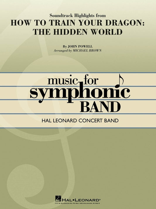 How To Train Your Dragon The Hidden World Concert Band 4 Score/Parts