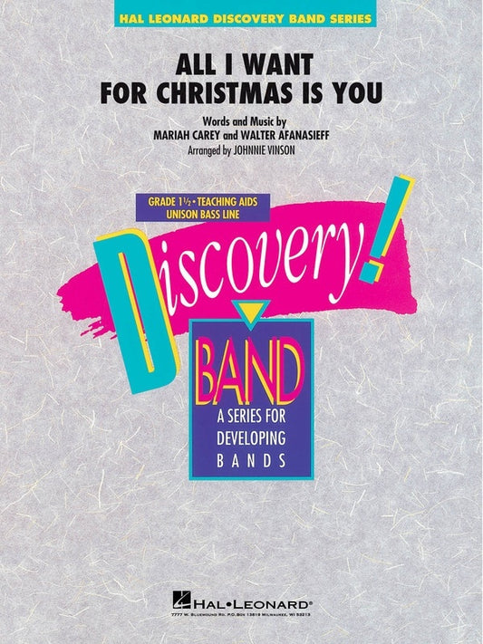 All I Want For Christmas Is You Concert Band 1.5 Score/Parts
