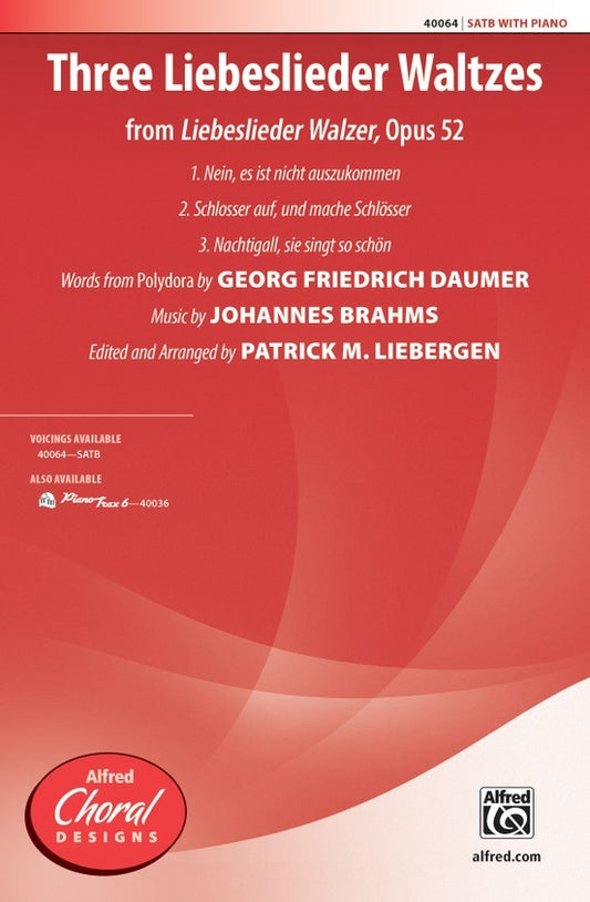 Three Liebeslieder Waltzes SATB Choral Sheet Music