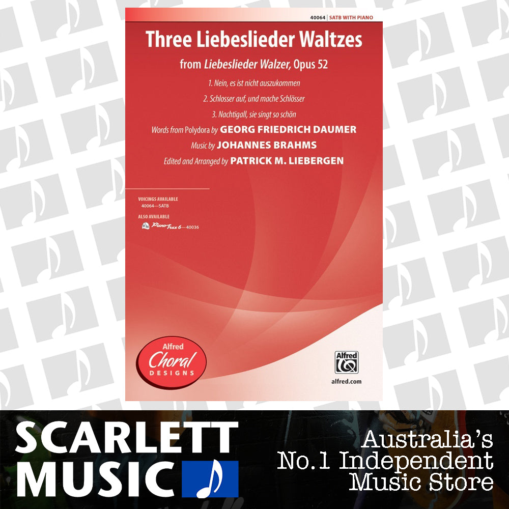 Three Liebeslieder Waltzes SATB Choral Sheet Music — view 2