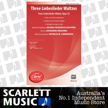 Three Liebeslieder Waltzes SATB Choral Sheet Music — view 2