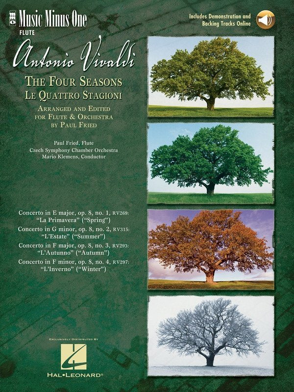 Vivaldi: The Four Seasons for Flute — Book/Online Audio (Music Minus One)
