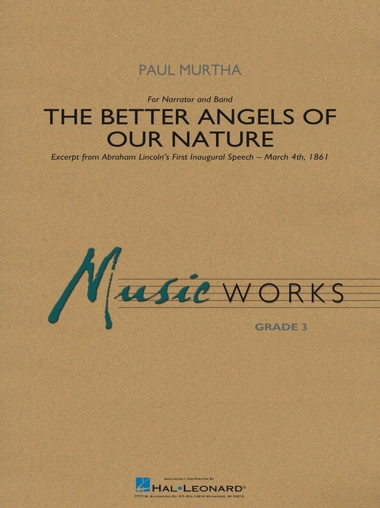 The Better Angels Of Our Nature Narrator/CB3 Score/Parts