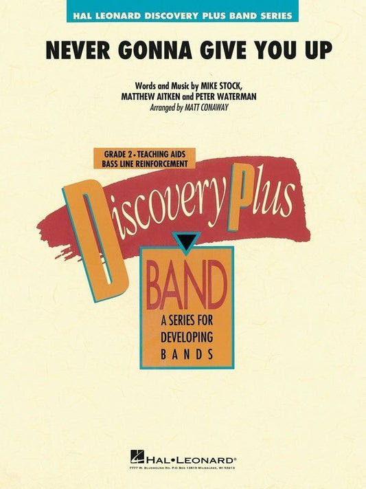 Never Gonna Give You Up CB2 SC/PTS by Hal Leonard - Discovery Plus Concert Band