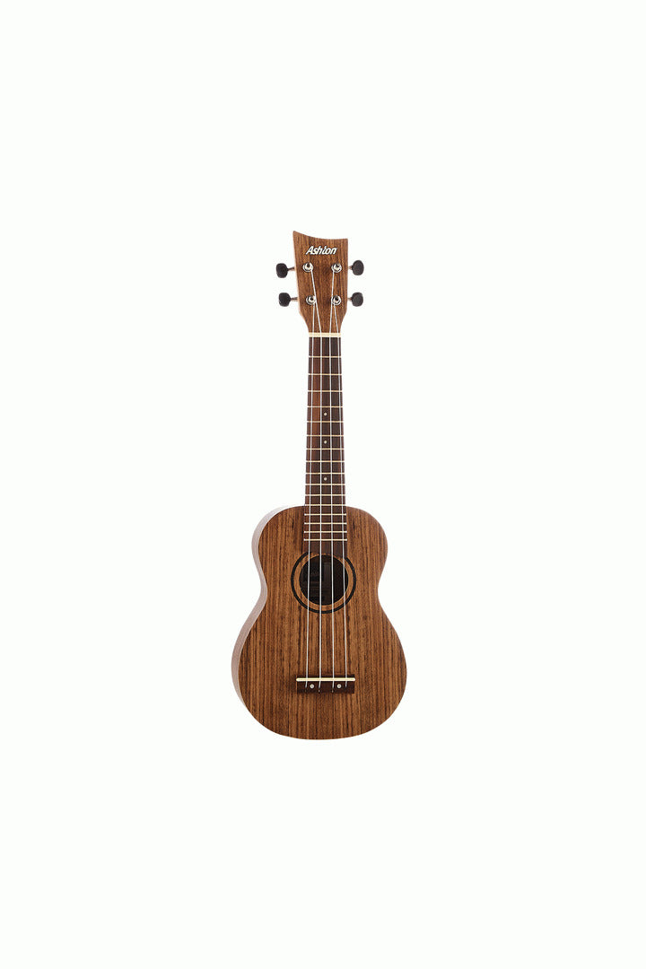 Ashton UKE500SBW Soprano Uke In Black Walnut Wood — view 3