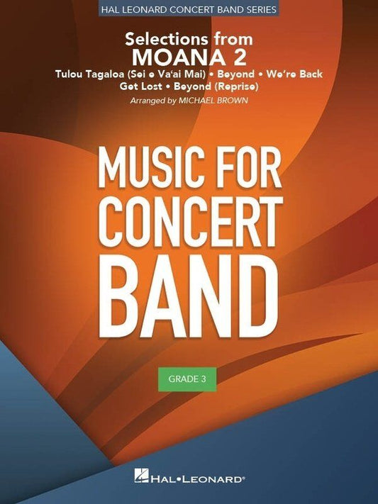 Selections from Moana 2 for Concert Band CB3 SC/PTS by Michael Brown