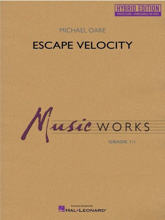 Escape Velocity Concert Band CB1.5 Hybrid Edition SC/OLM by Hal Leonard, 20 Pages, Printed Score & Digital Parts Access