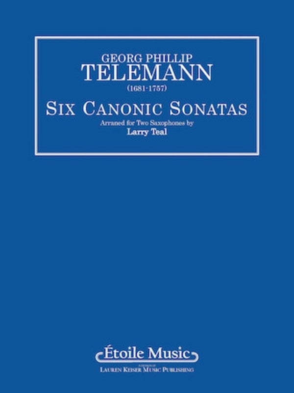 Telemann - 6 Canonic Sonatas For 2 Saxes Softcover Book (Saxophone)