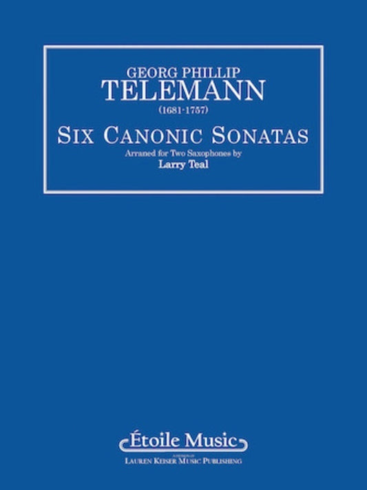 Telemann - 6 Canonic Sonatas For 2 Saxes Softcover Book (Saxophone)