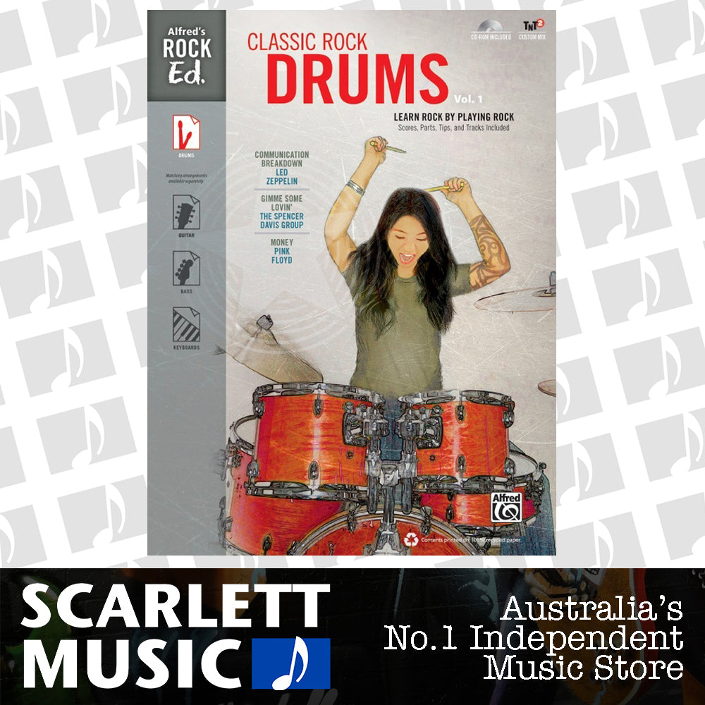 Alfreds Rock Ed Classic Rock Drums Vol 1 Book/CDrom — view 2